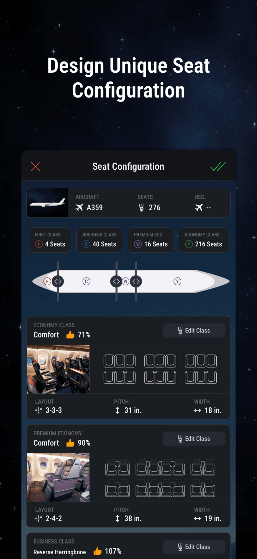 Design Unique Seat Configuration